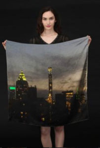 Silk scarf designed by Evelyn Floret